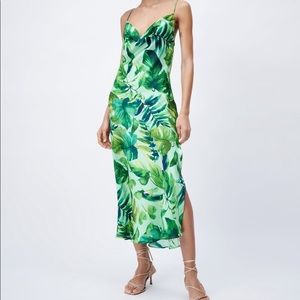 Zara Tropical Print Slip Dress